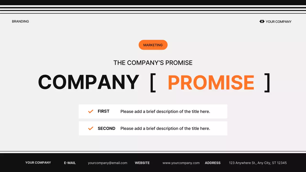 오렌지 모던 브랜드 마케팅 프리젠테이션