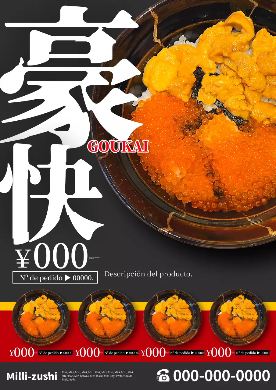 Anuncio de un menú sencillo, tradicional y en blanco y negro