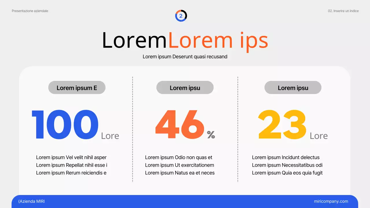 Tendenze di marketing semplici in blu e arancione Carta dei problemi