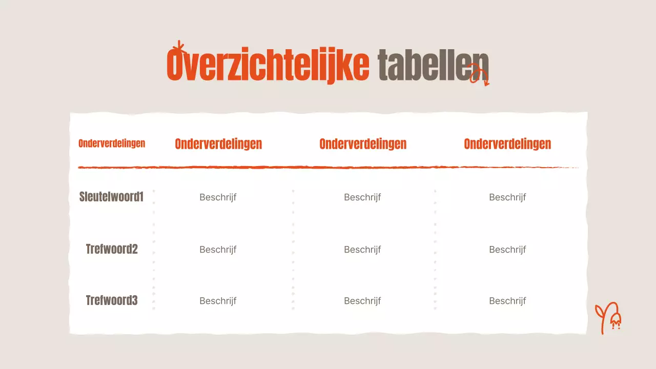Oranje en ivoorkleurige zomerbloemen uitgelegd