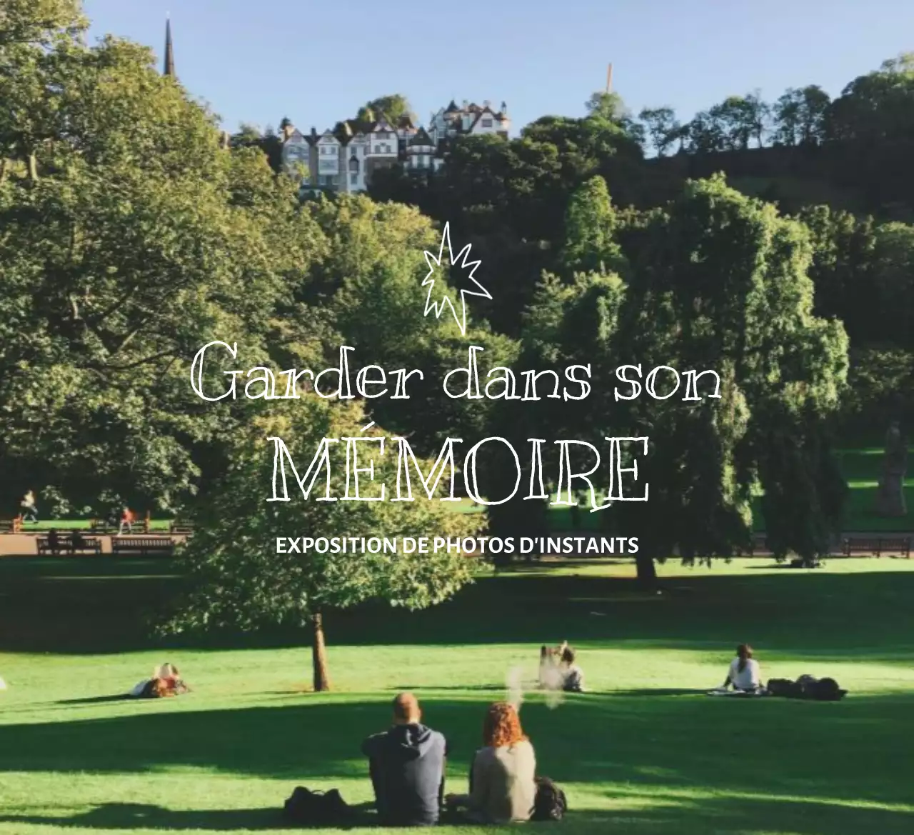 Exposition de photos et de marchandises avec des concepts de photographie et de lettrage émotionnels