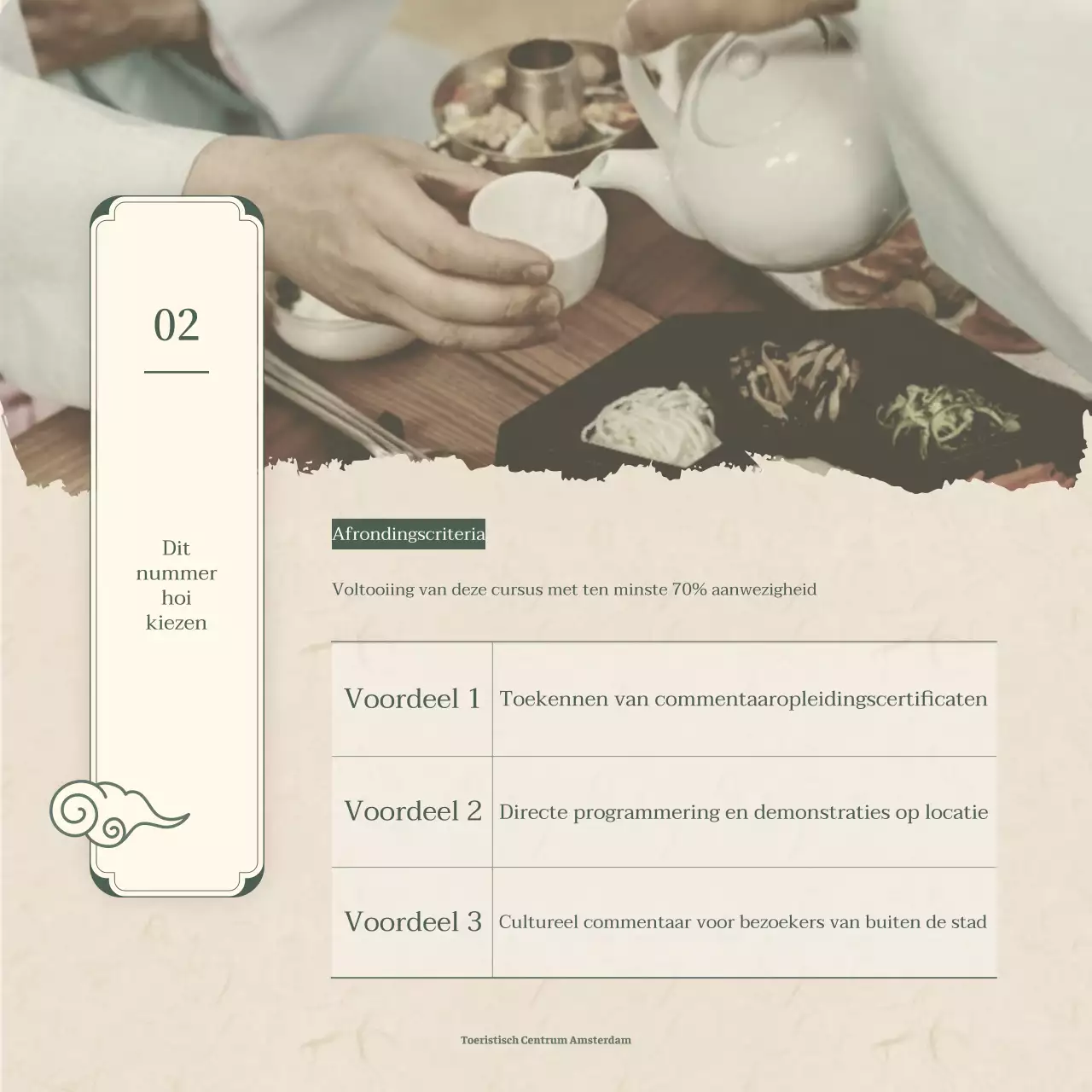 Wervingsgids voor de opleiding tot traditioneel cultureel tolk in groen en beige