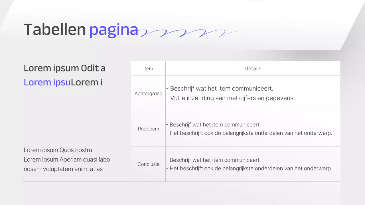 Een grijs en eenvoudig strategisch planningsrapport