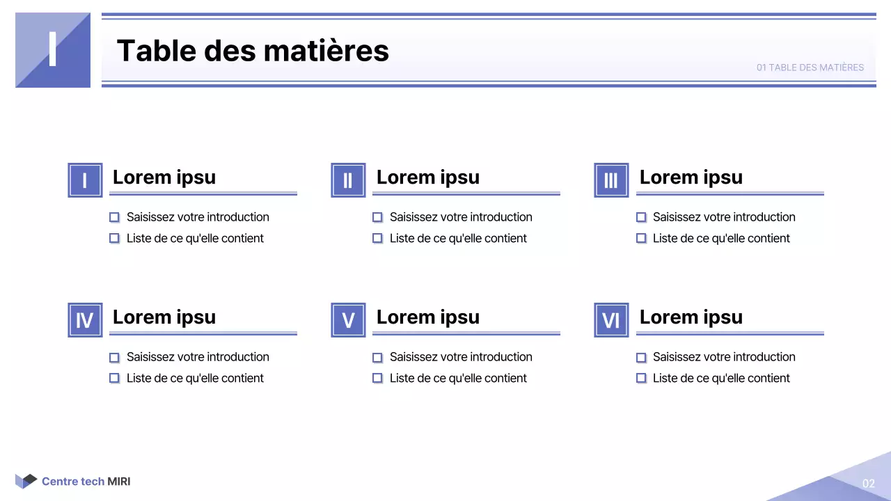 Rapport imprimable simple sur le secteur public en mauve et blanc