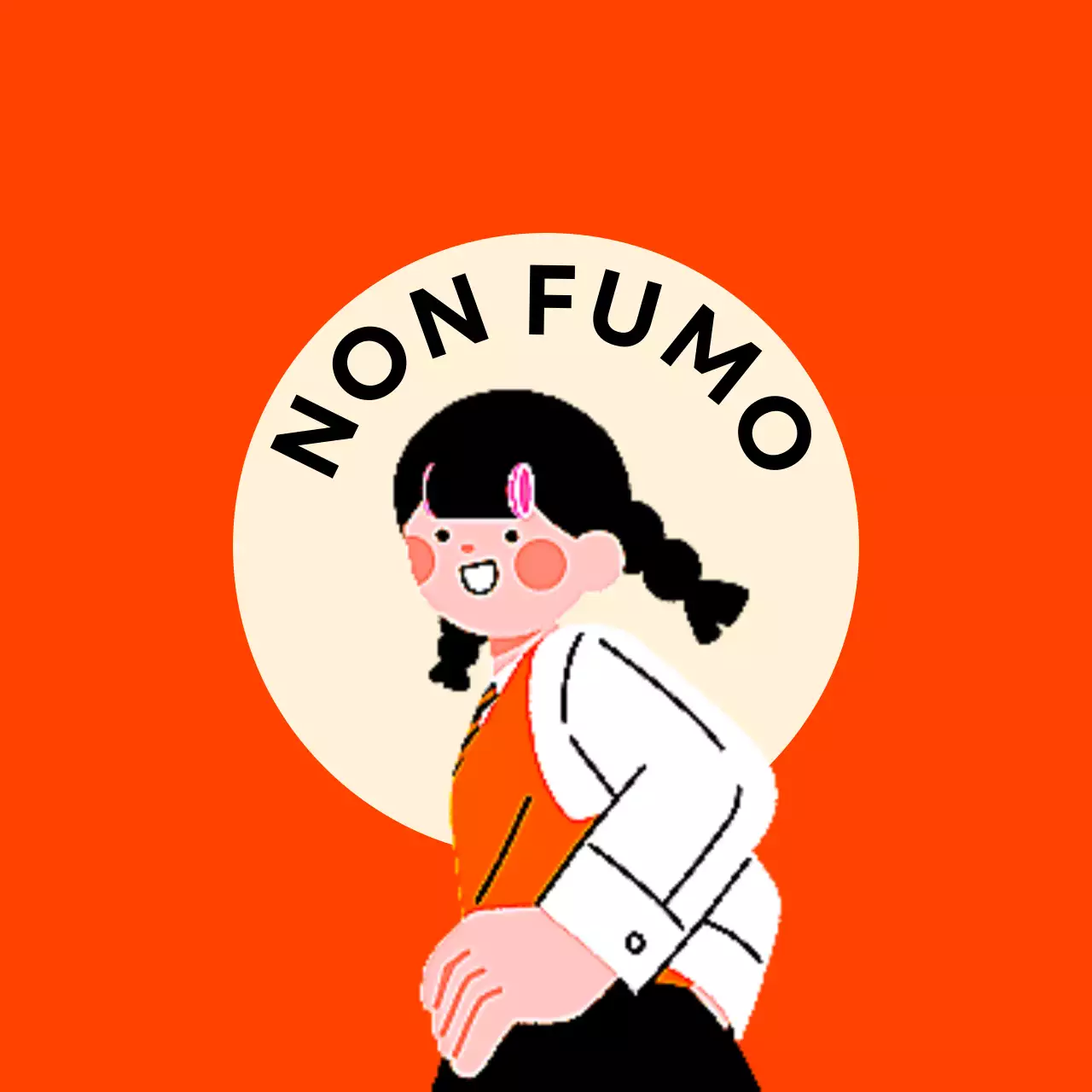 Design senza fumo con simpatiche illustrazioni di studenti