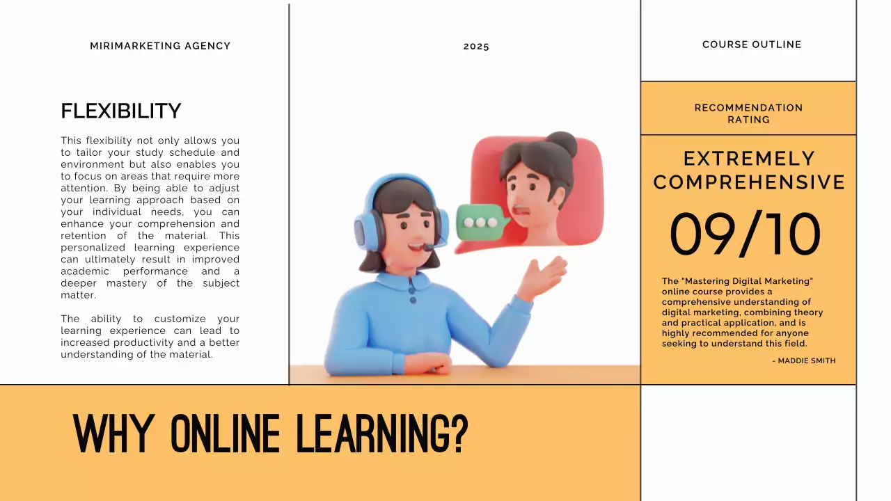 Blue Modern Marketing Course Guide Presentation