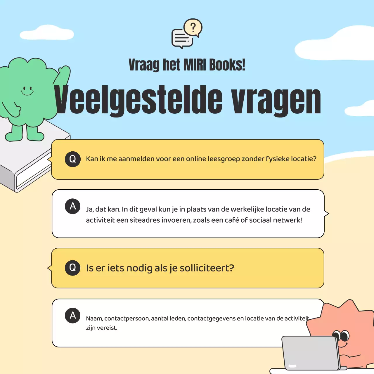 Promoot een gezellige zomerleesgroep in lichtblauw en beige