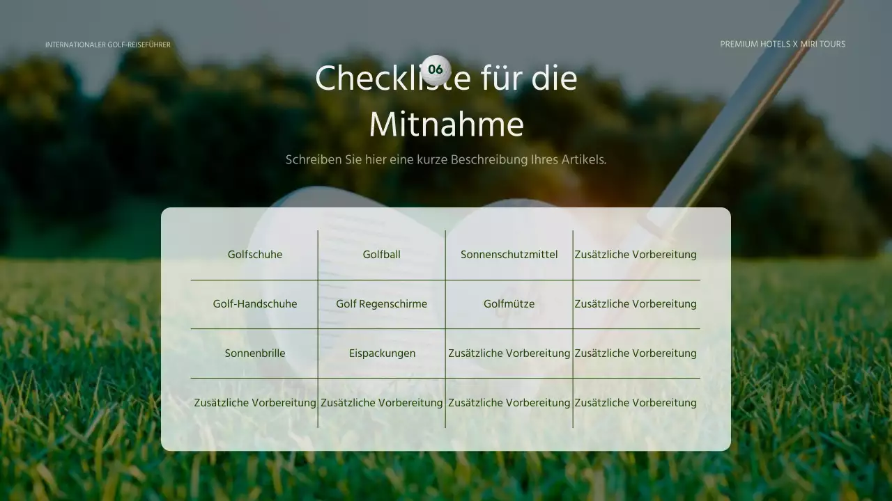 Ein einfacher Leitfaden für grünen und gelben Golfurlaub