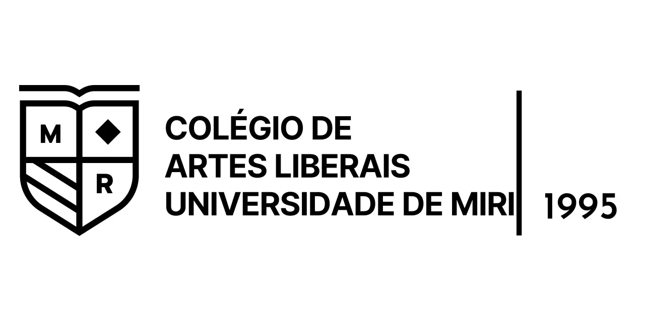 Desenho com o emblema da escola sob a forma de uma bandeira
