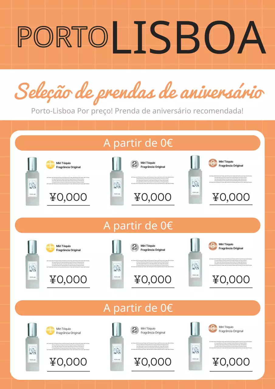 Anúncio de evento de cosméticos moderno e simples em cor de laranja