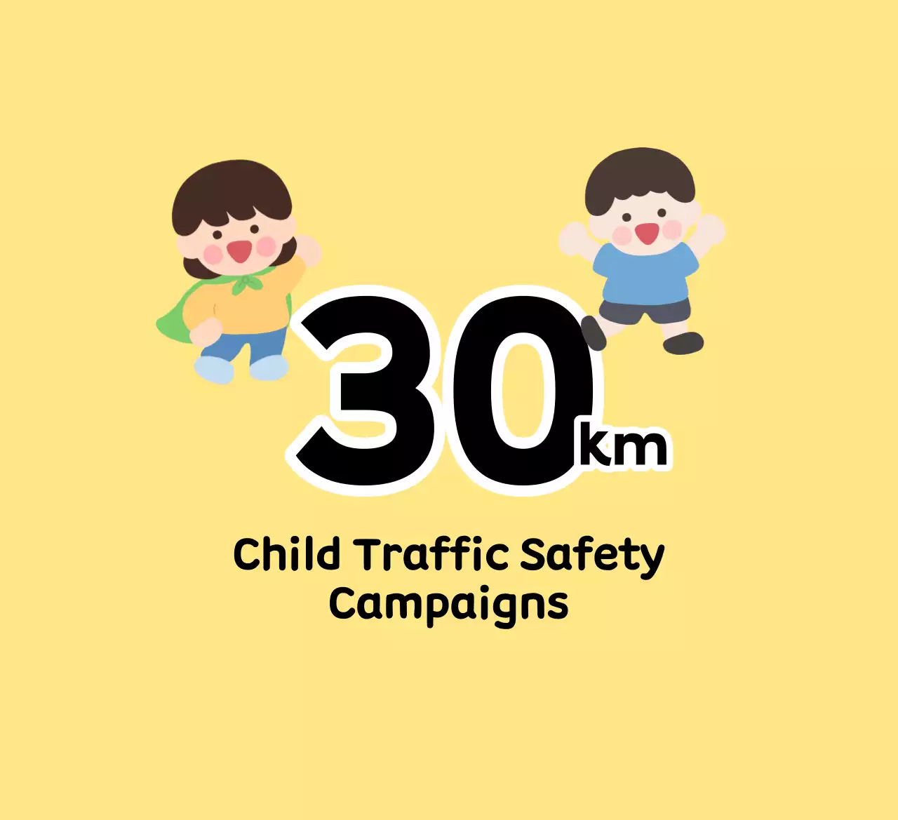 Kampanye keselamatan jalan yang lucu dan menggemaskan dengan karakter anak-anak