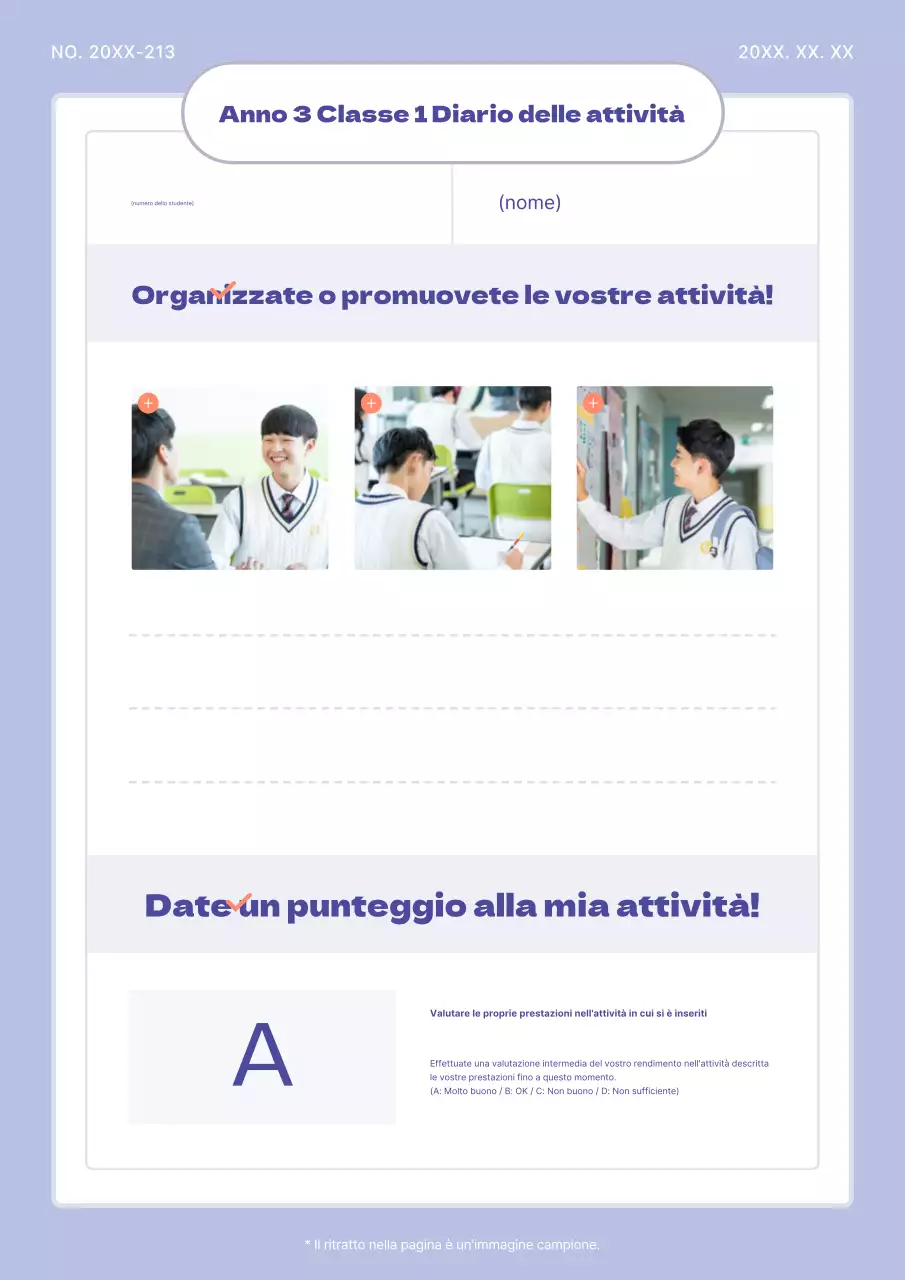 Una semplice relazione sull'attività di classe viola e rossa