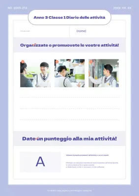 Una semplice relazione sull'attività di classe viola e rossa