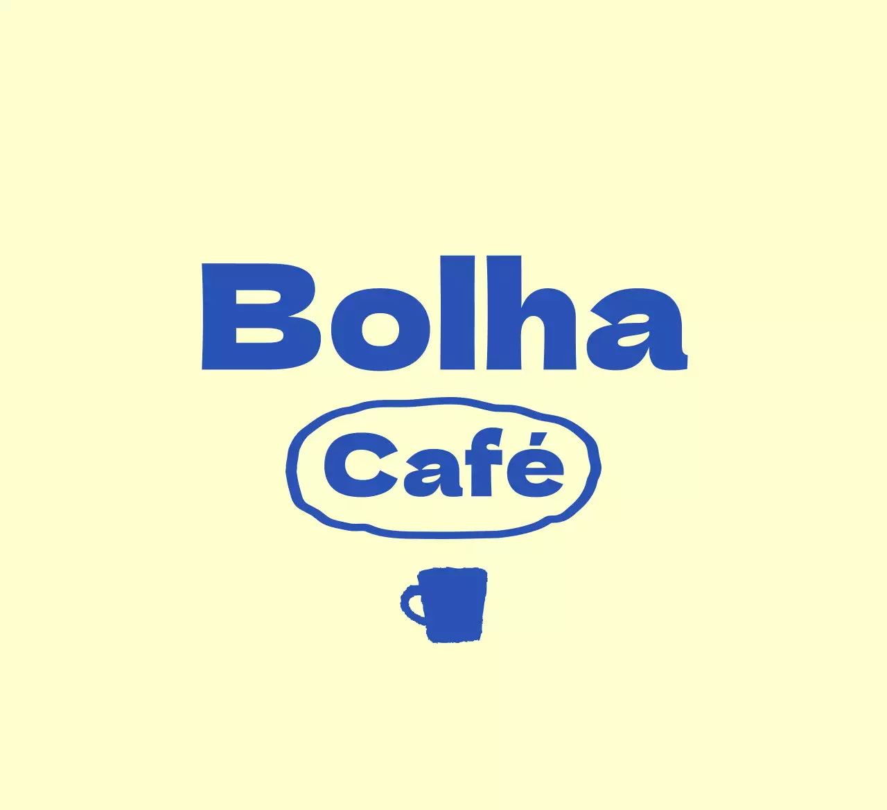 Promoção de um café amarelo e azul conceito de ilustração de bebida