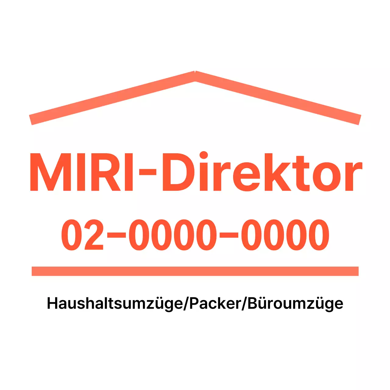 Design mit geraden Linien in Form eines Hauses