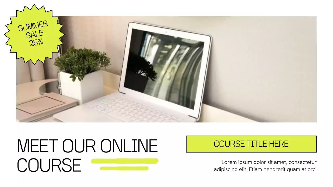 White Modern Online Course Promotion Presentation
