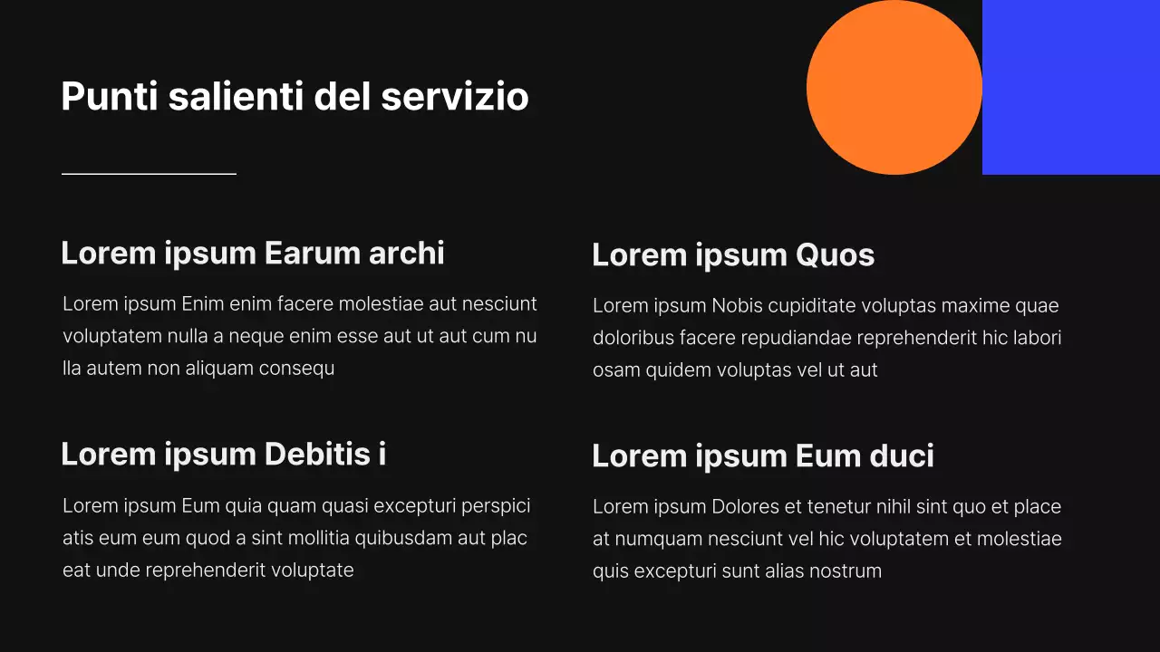 Moderna proposta di servizio di headhunting in nero e blu