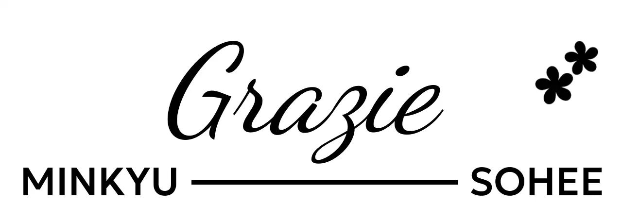 Una bomboniera colorata con illustrazioni floreali, scrittura a mano e linee.