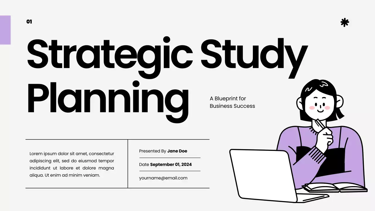 Purple Modern Study Guide Presentation