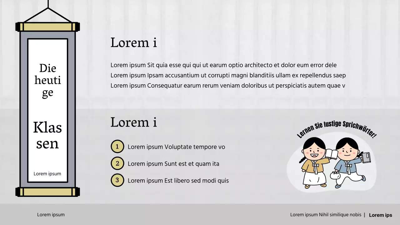 Traditionelle Sprichwörter für die Grundschule in Grau und Marineblau Lehrmittel