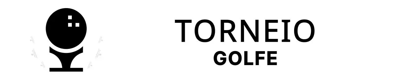 Marca de taco com ilustração de bola de golfe para fins promocionais