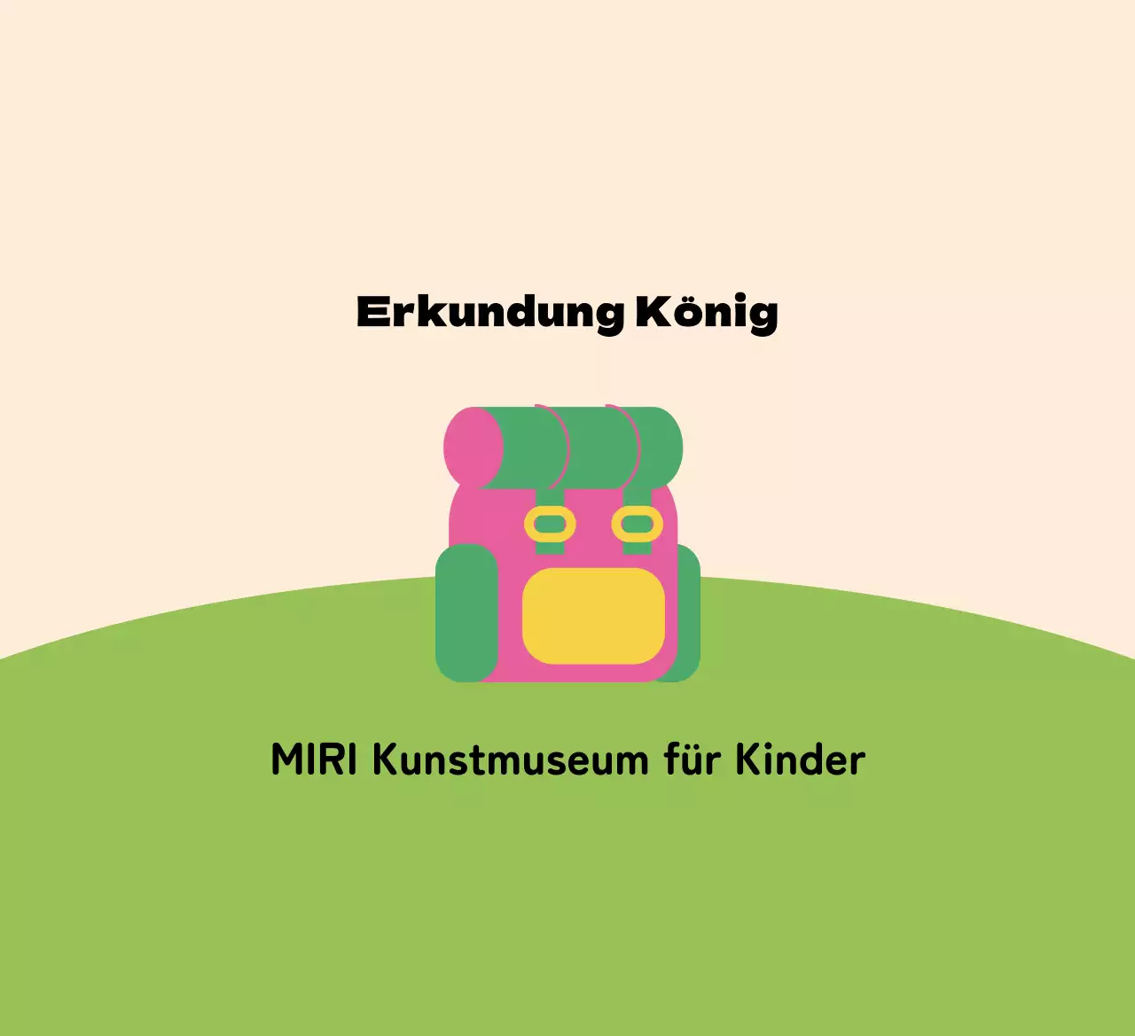 Design mit einer niedlichen Taschenillustration auf Gras