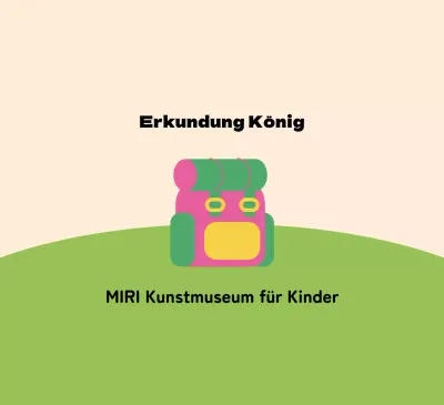 Design mit einer niedlichen Taschenillustration auf Gras