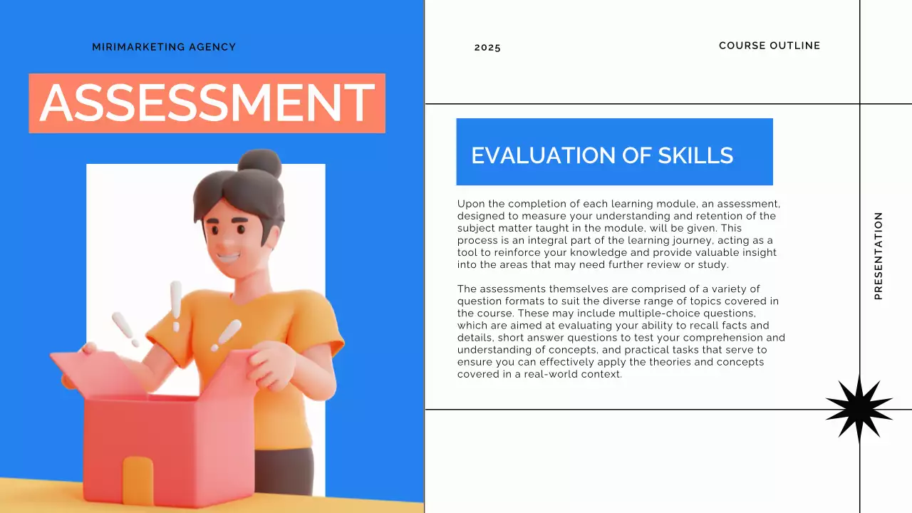 Blue Modern Marketing Course Guide Presentation