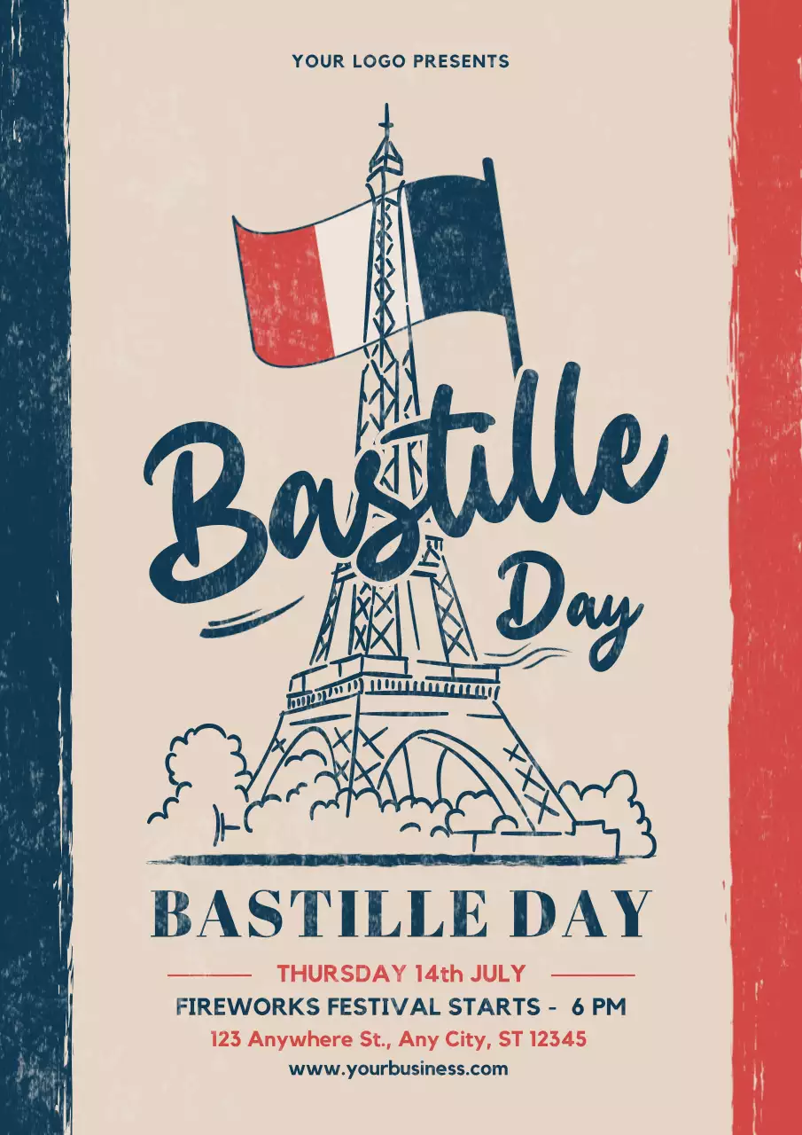 Red Vintage Festival Announcement Poster