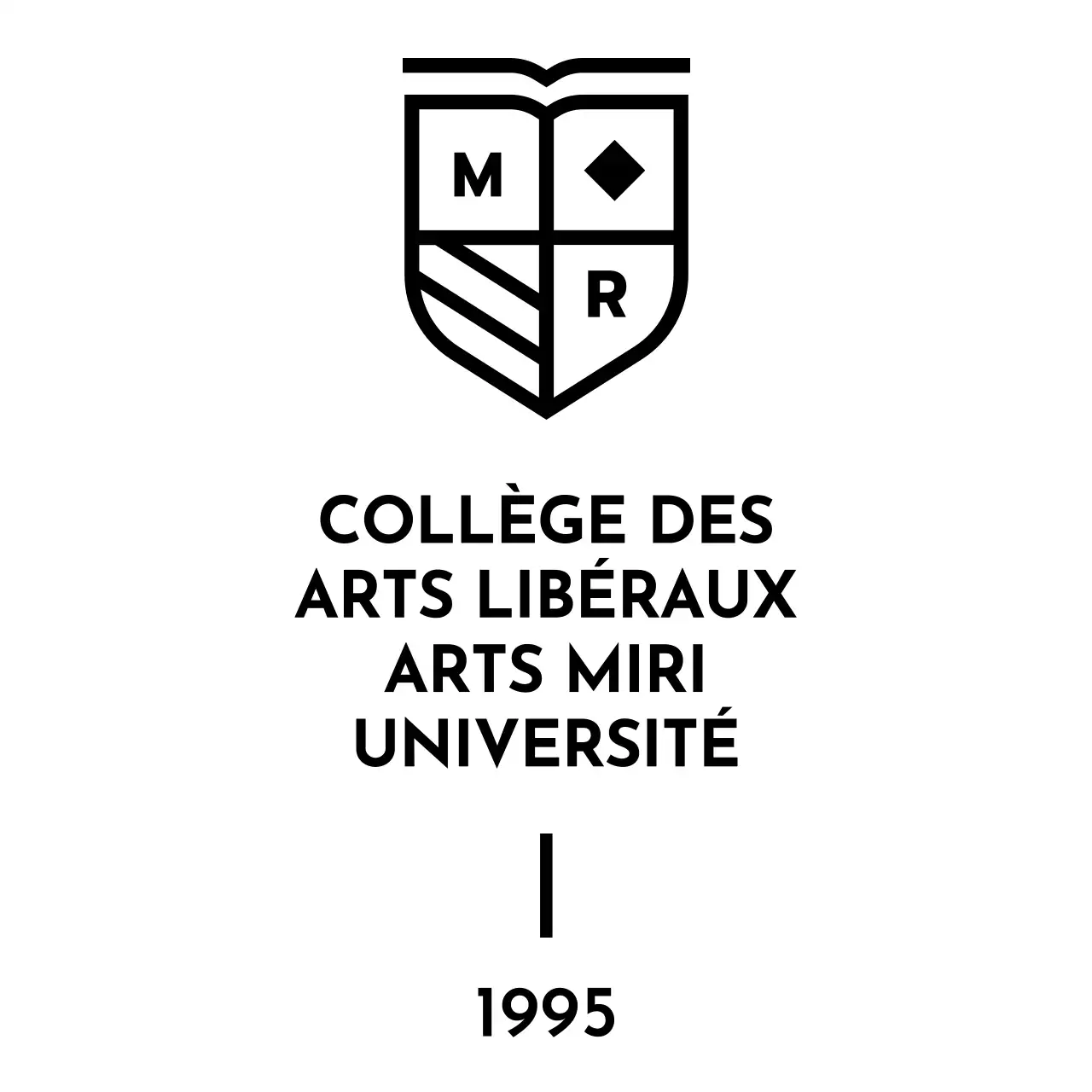 Dessin avec l'emblème de l'école sous la forme d'un drapeau