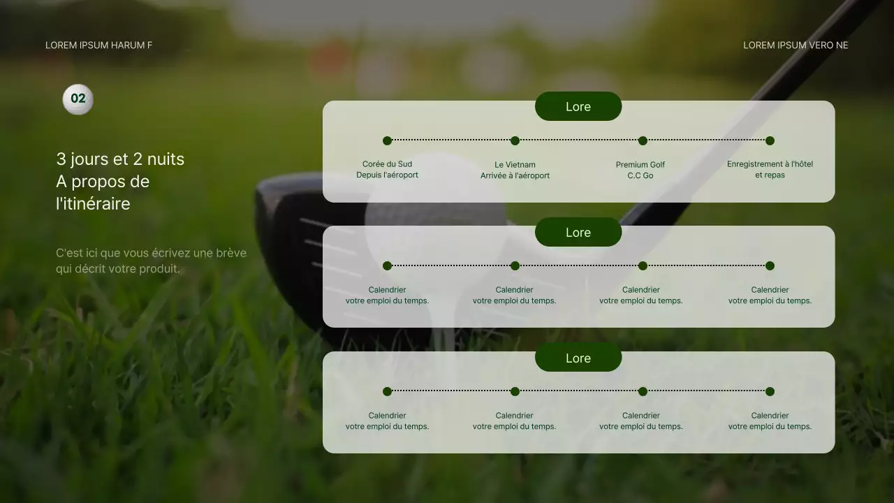 Un guide simple pour les vacances de golf vertes et jaunes