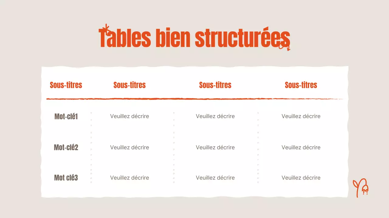 Fleurs d'été orange et ivoire expliquées