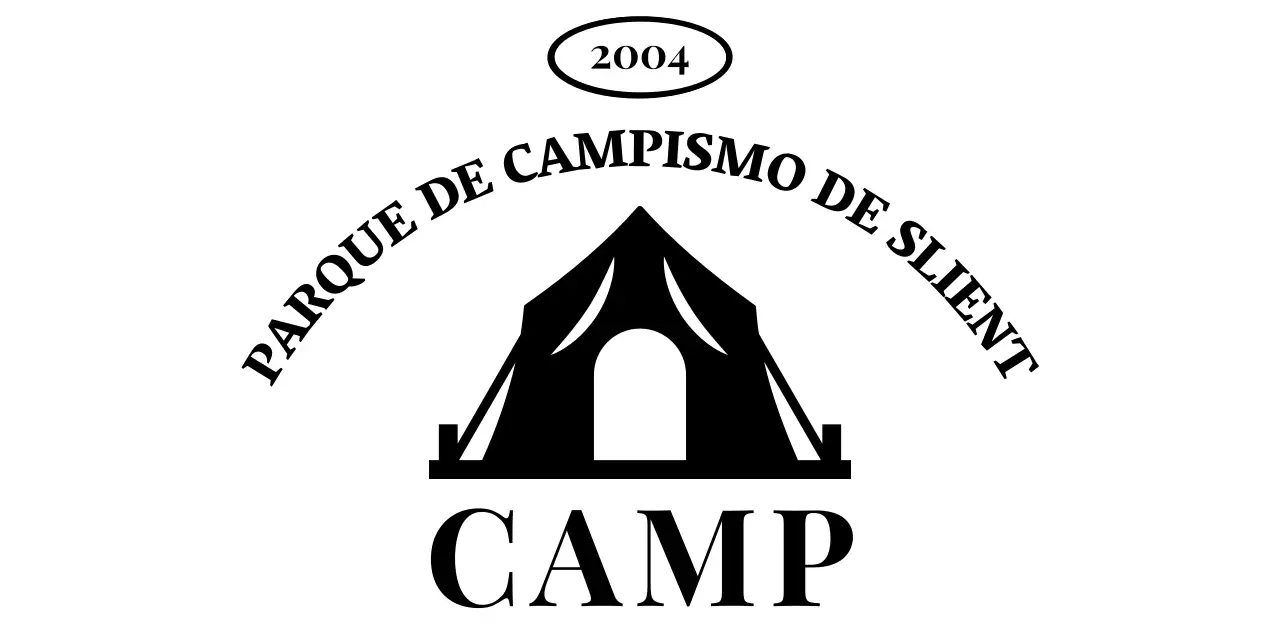 Design simples com ilustrações de acampamento