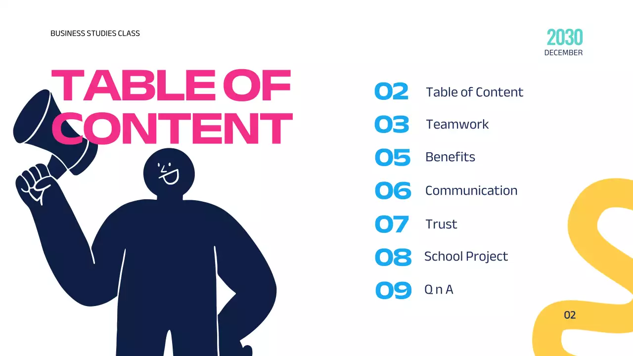 Blue Bold Teamwork Lecture Presentation