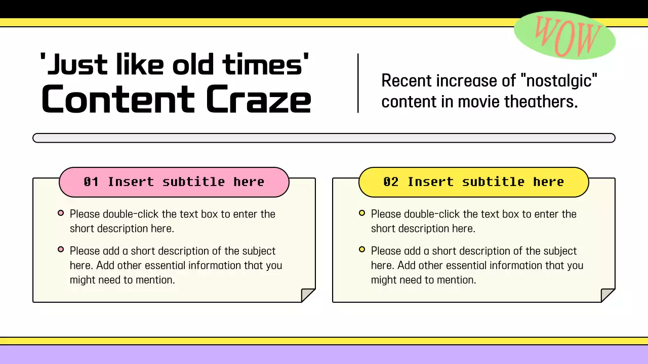 핑크색과 검정의 키치한 정보제공 교육자료