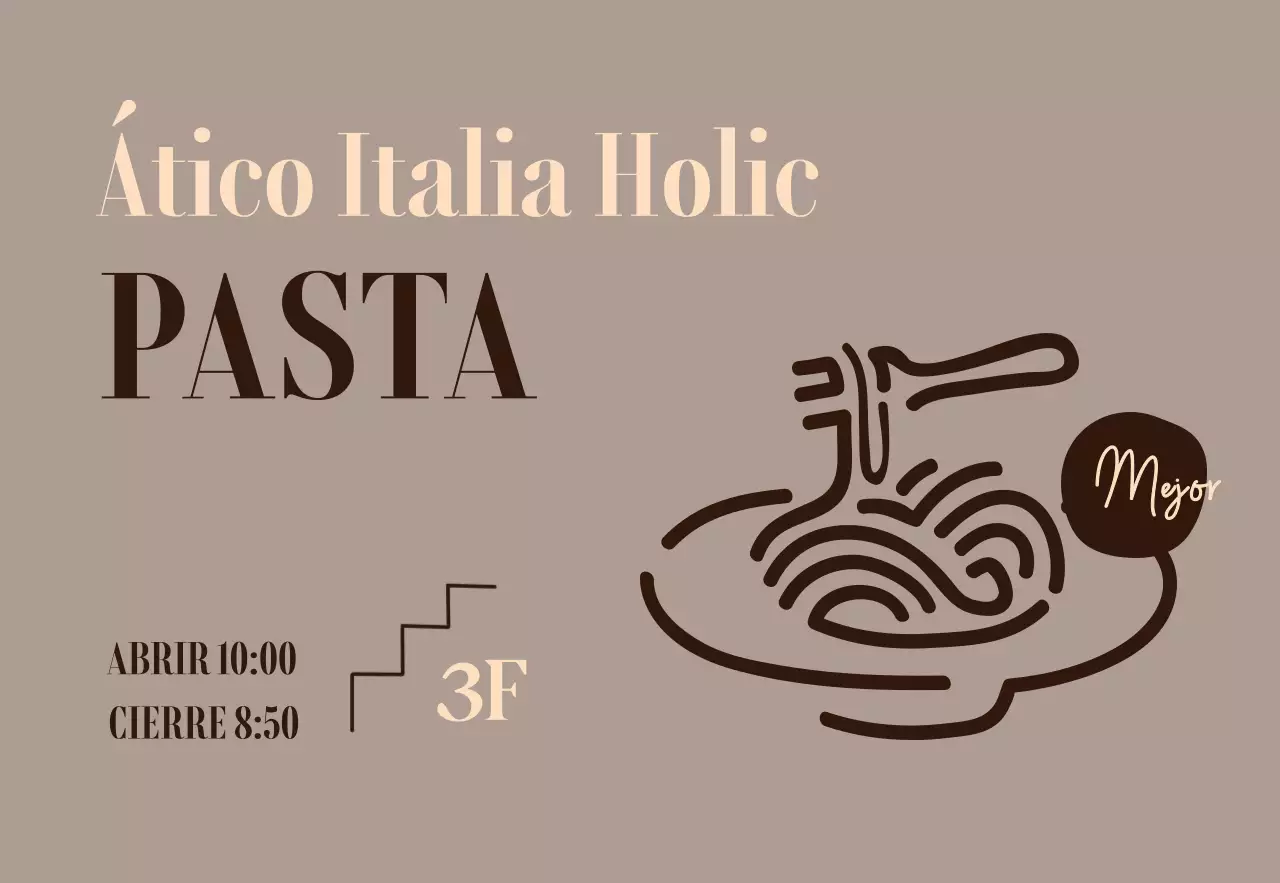 Diseño de señalización con atmosférica moderna ilustración de menú de pasta de estilo occidental