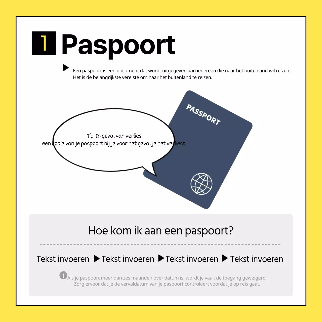 Over de eenvoudige geel-zwarte internationale paklijst