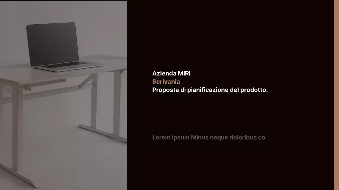 Proposta di merchandising semplice in marrone e beige