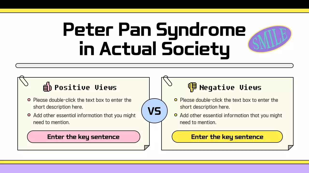 핑크색과 검정의 키치한 정보제공 교육자료