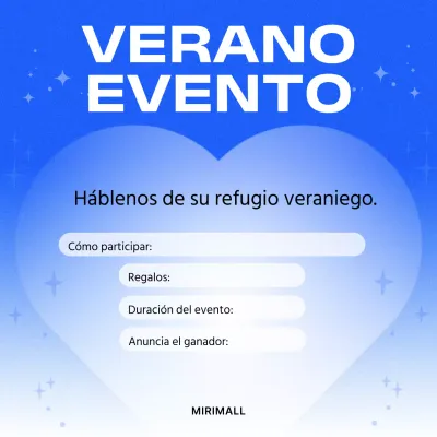 Promocione un sencillo evento veraniego en azul