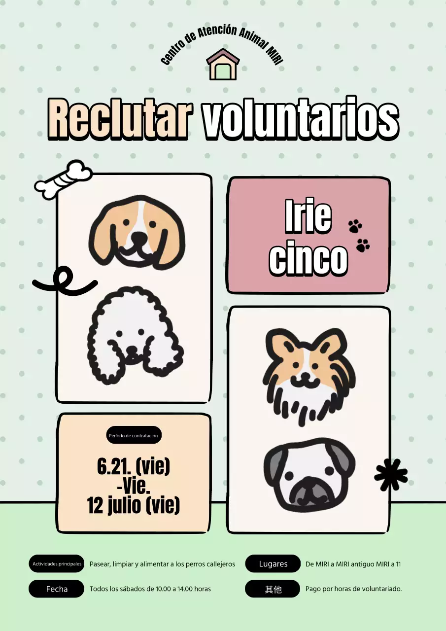 Promover la captación de voluntarios para el centro de atención amarillo y chartreuse