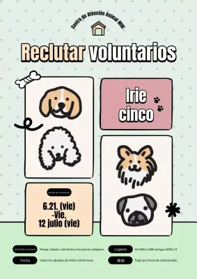 Promover la captación de voluntarios para el centro de atención amarillo y chartreuse