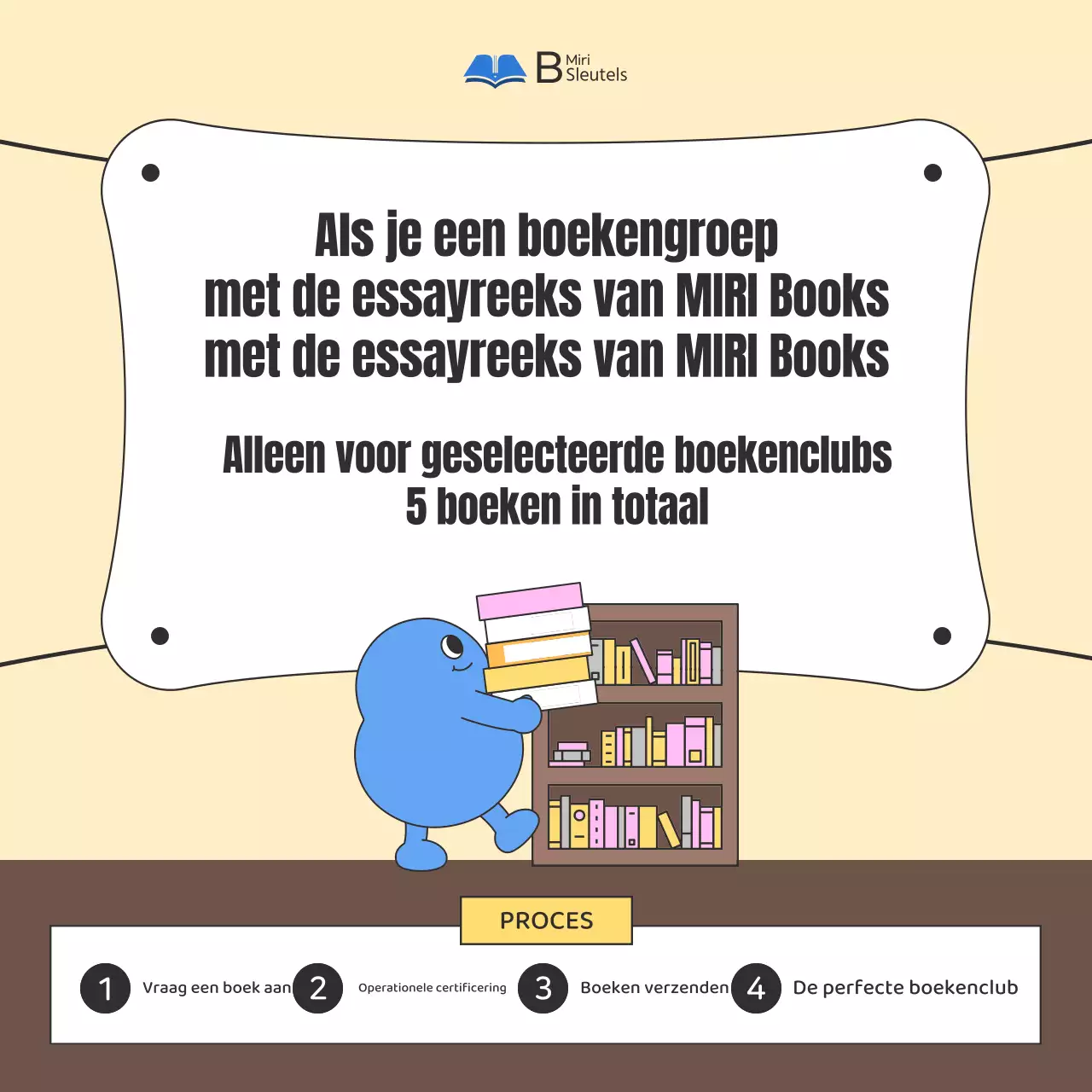 Promoot een gezellige zomerleesgroep in lichtblauw en beige