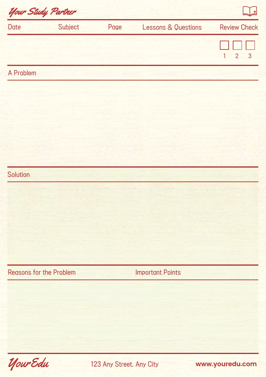 Beige Simple Study Planner Poster