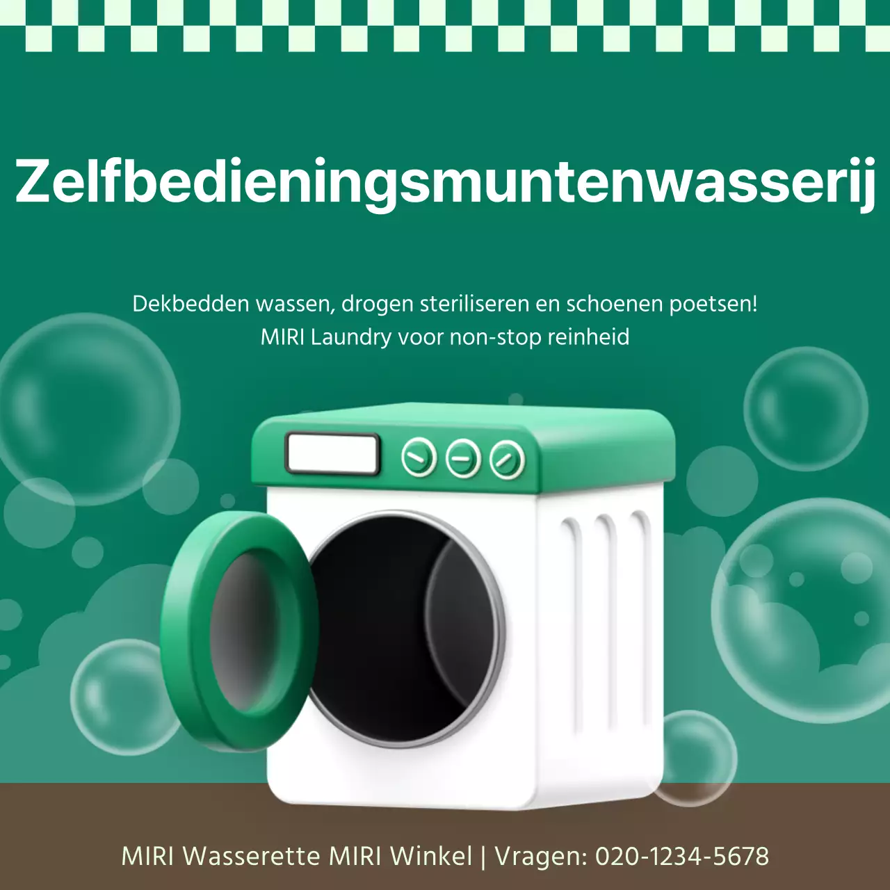 Promoot kitscherig witwassen van munten in groen en bruin