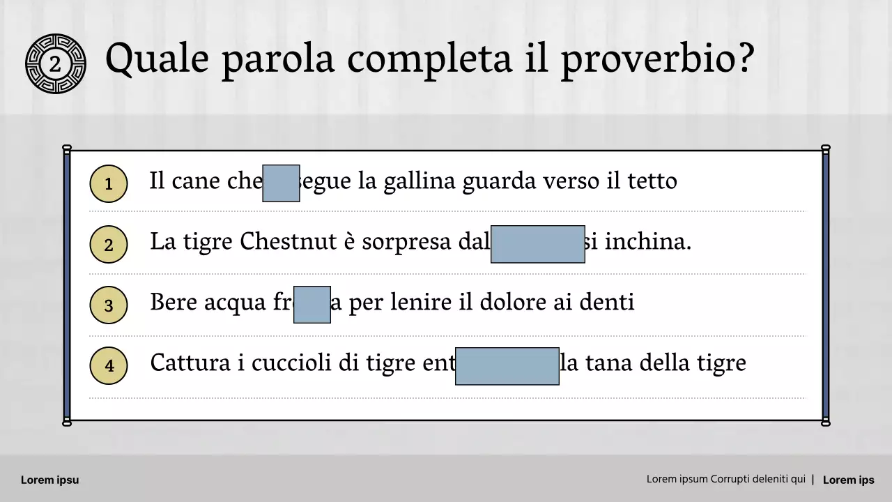 Proverbi tradizionali per la scuola primaria in grigio e blu navy Risorse didattiche