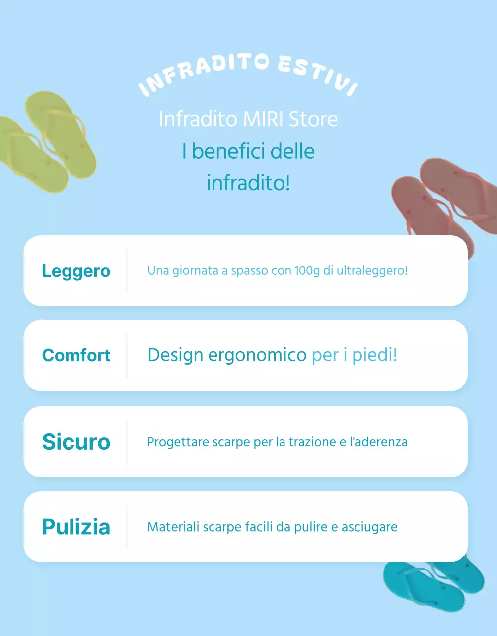 Gli speciali estivi semplici in blu e azzurro