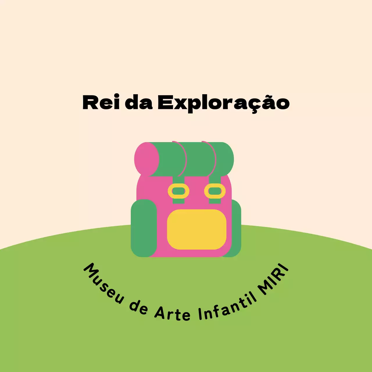 Desenho com uma ilustração de um saco giro sobre relva