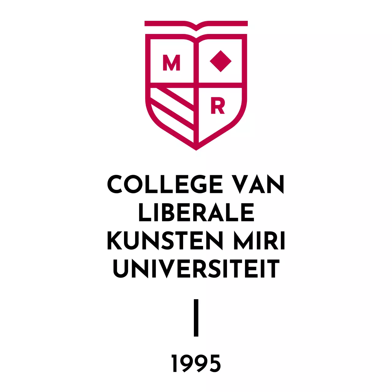 Ontwerp met schoolembleem in de vorm van een vlag