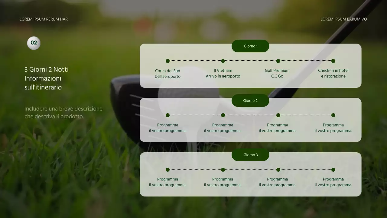 Una semplice guida alle vacanze verdi e gialle all'insegna del golf